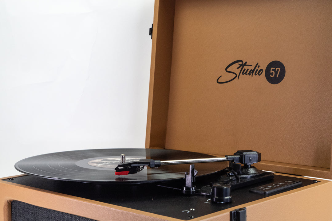 Studio 57 Groovy Pladespiller m. LP Stativ (Earth)
