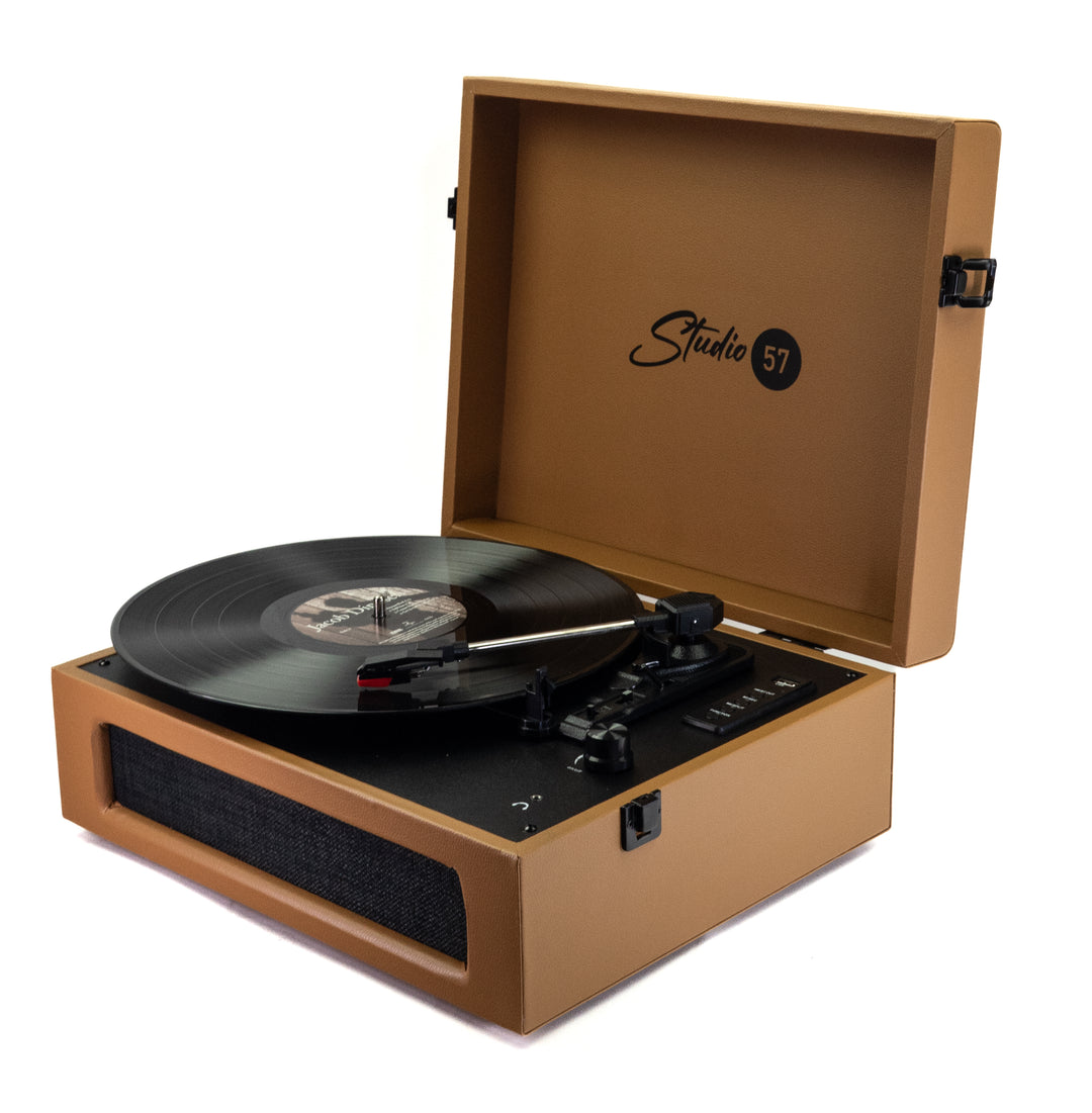Studio 57 Groovy Pladespiller m. LP Stativ (Earth)