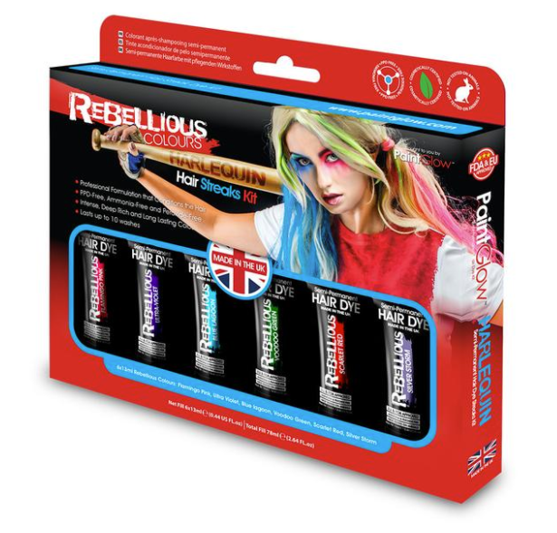 Set de teinture capillaire semi-permanente Harley Quin