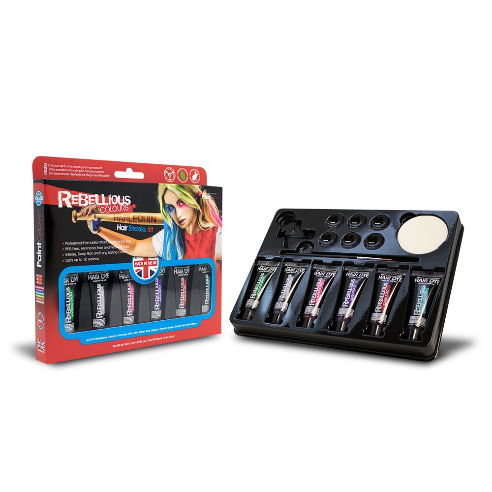 Harlequin semi-permanent hair colour set