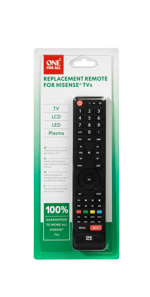 Universal remote control for Hisense