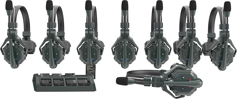 Hollyland Solidcom C1 Full Duplex Wireless Intercom System with 8 headsets