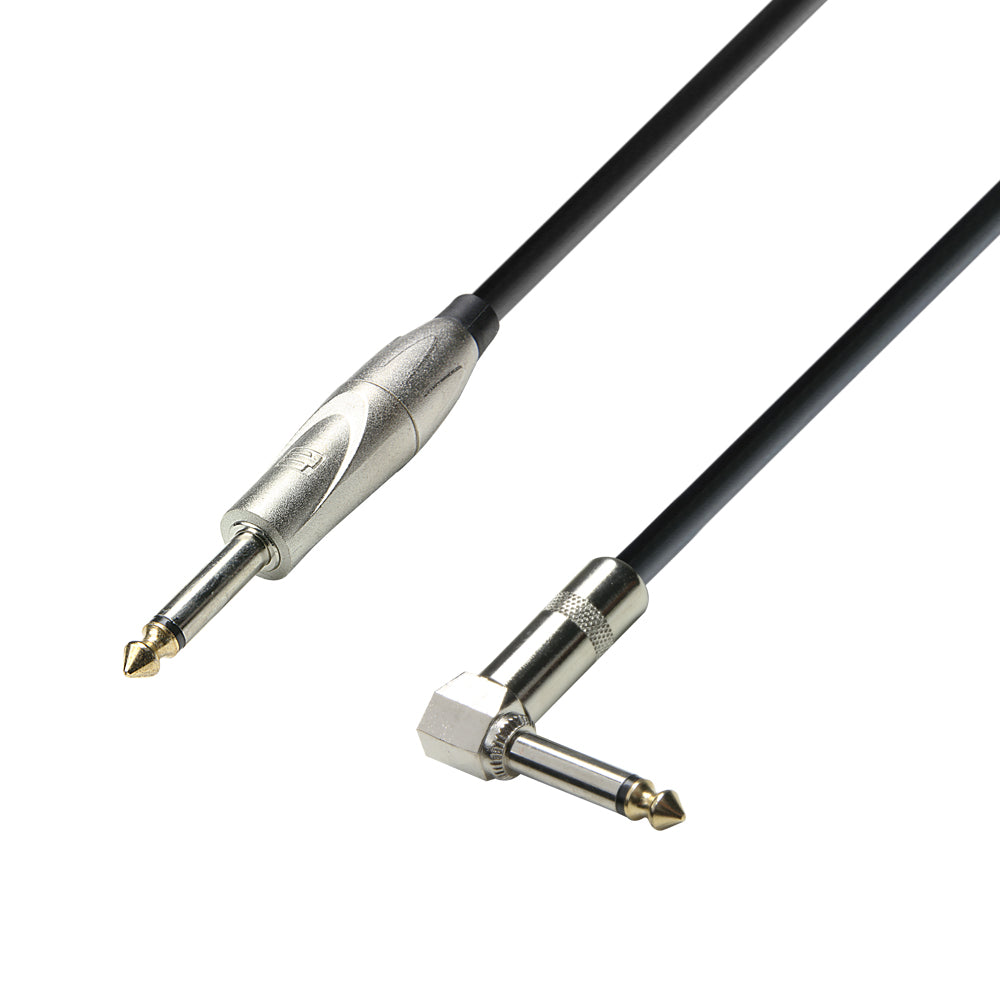 Câble Instrument Jack 6,3 mm mono vers Jack 6,3 mm angle mono