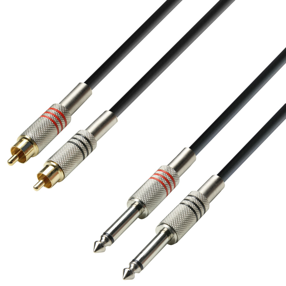 Câble Adaptateur Phono vers 6,3mm Jack