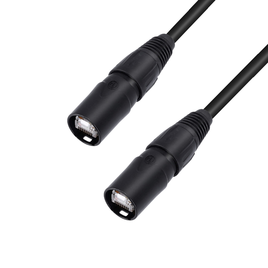 Adam Hall Câbles 5 STAR ECON CAT6A 3 m - Câbles de Données | Cat.6a (S/FTP) Neutrik etherCON® | 3 m