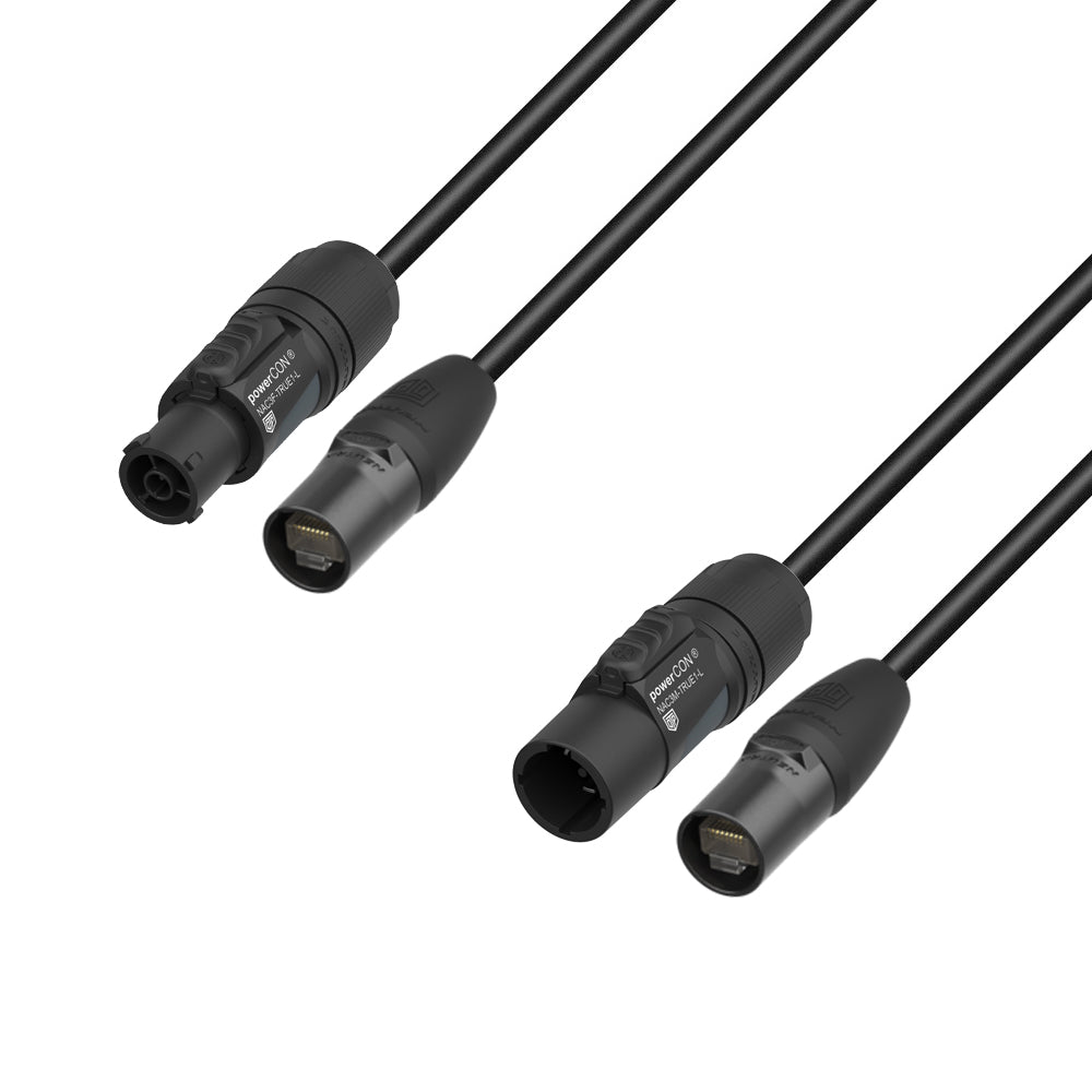Adam Hall Cables 5 STAR H TCON N 0500 - Câble hybride pour réseau | Neutrik etherCON® x TRUE1® | 5 m