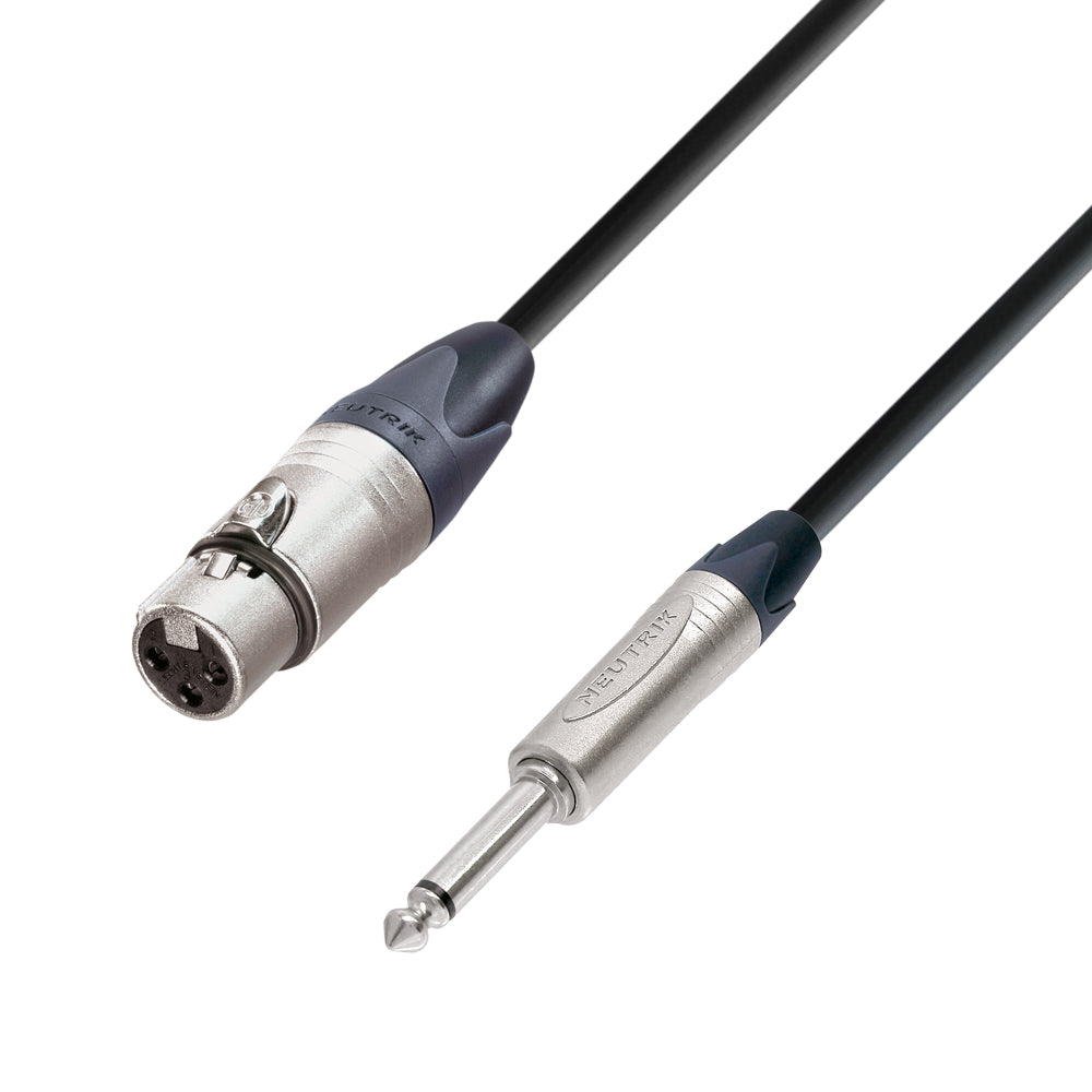 Neutrik Microphone Signal Cable XLR Female to 6.3 mm Jack mono