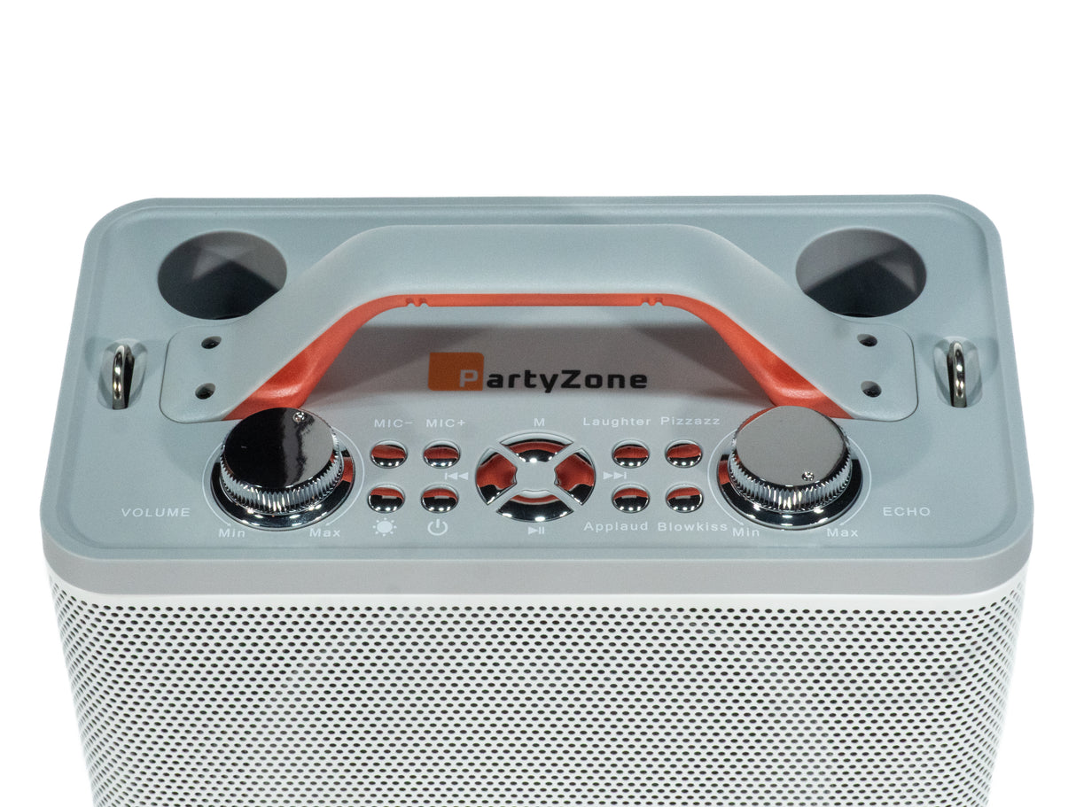 Système karaoke avec 2 microphones (Blanc)