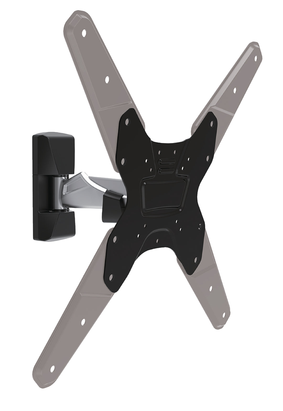 Support mural TV entièrement articulé 26-42 " 30 kg Argent/Noir
