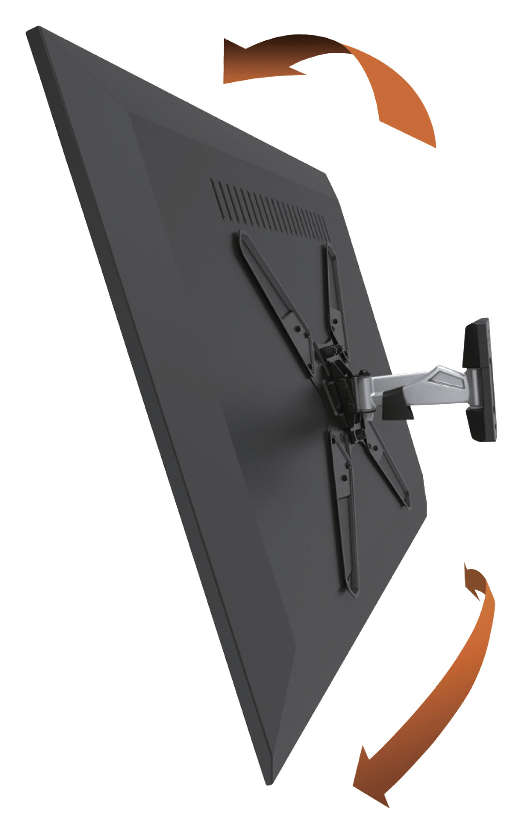 Support mural TV entièrement articulé 26-42 " 30 kg Argent/Noir