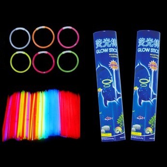 Glowstick bracelet, mixed colours, 100 pcs