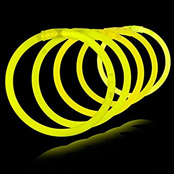 Bâtons lumineux Armbånd 100 stk. (Ensfarvede)