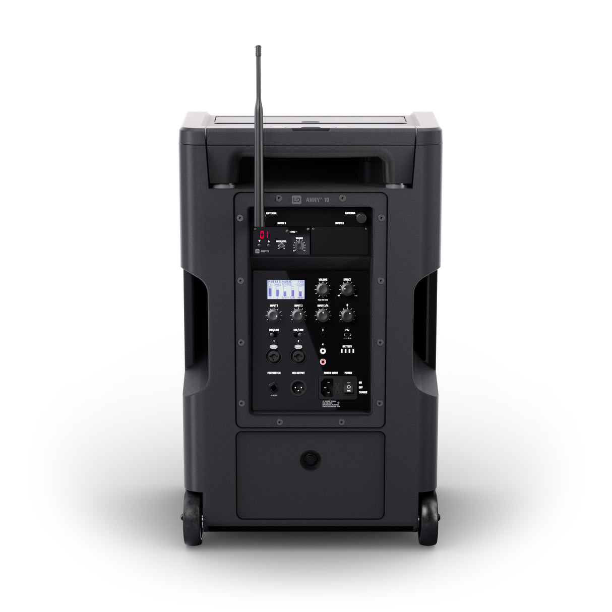 LD Systems ANNY® 10 BPH B8 - 10" système PA Bluetooth® portable sur batterie avec mixer et 1x micro-casque (bodypack inclus)