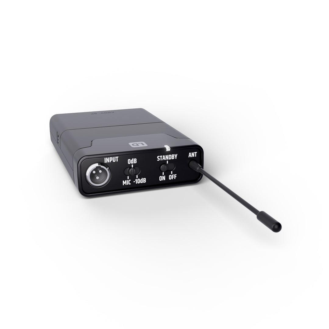LD Systems ANNY® 8 BPH B8 G - Enceinte PA portable sur batterie avec Bluetooth® et mixer, avec 1x micro-casque (incl. bodypack), gris urbain