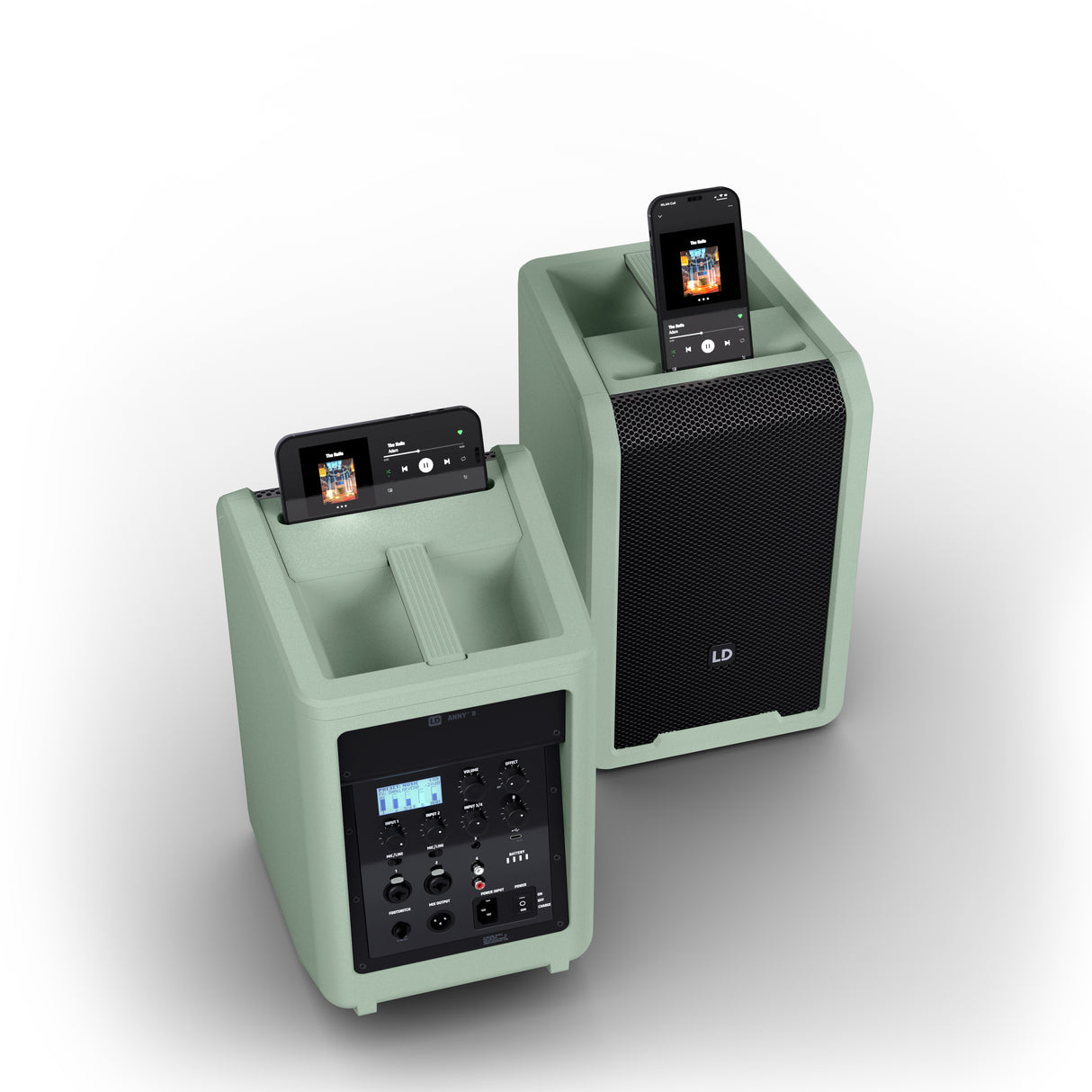 LD Systems ANNY® 8 GN - enceinte PA Bluetooth® portable alimentée par batterie avec mixer, vert aventure