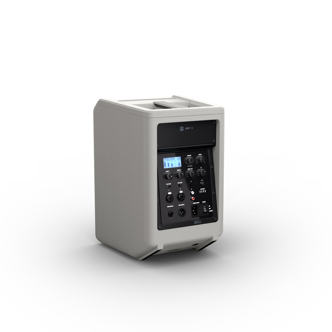 LD Systems ANNY® 8 G - enceinte PA Bluetooth® portable alimentée par batterie avec mixer, gris urbain