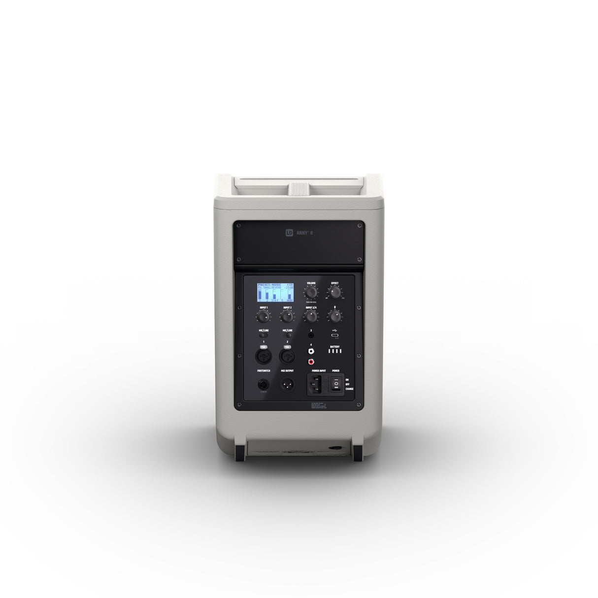 LD Systems ANNY® 8 G - enceinte PA Bluetooth® portable alimentée par batterie avec mixer, gris urbain