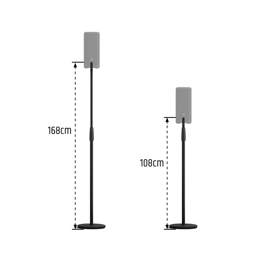 LD Systems DAVE 10 G4X STAND - Pied d’enceinte avec base ronde pour DAVE 10 G4X