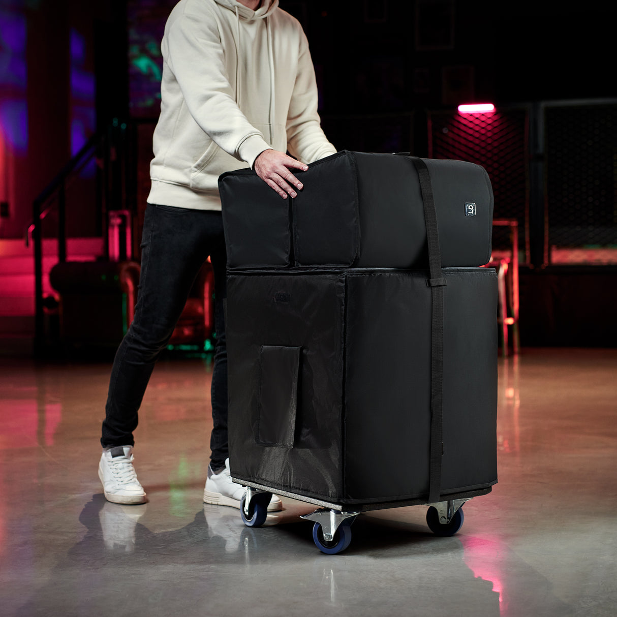 LD Systems DAVE 15 G4X BAG SET - Kit de transport avec plateau à roulettes et housse de protection pour DAVE 15 G4X