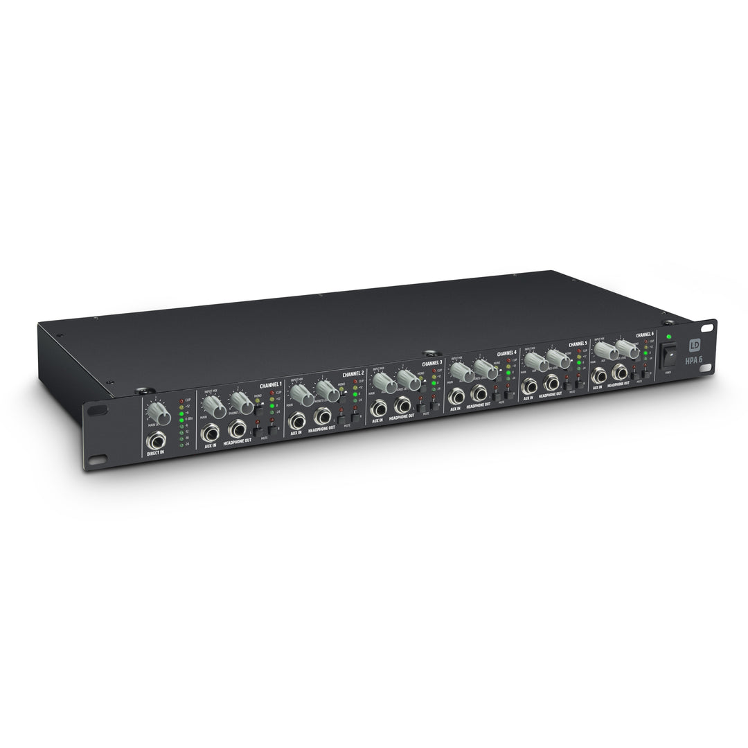 LD Systems HPA 6 - Amplificateur casque 19" 6 canaux