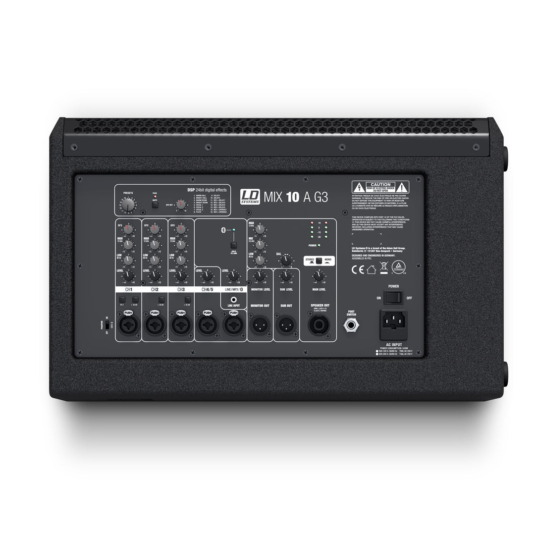 LD Systems MIX 10 A G3 - Enceinte active 2 voies avec mixeur 7 canaux intégré