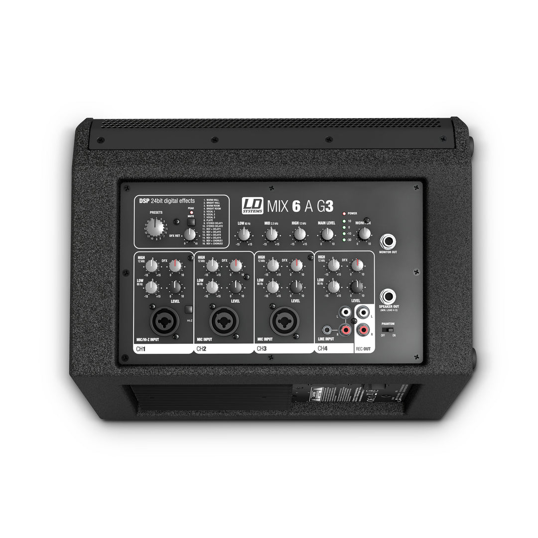 LD Systems MIX 6 A G3 - enceinte active 2 voies avec mixer 4 canaux intégré
