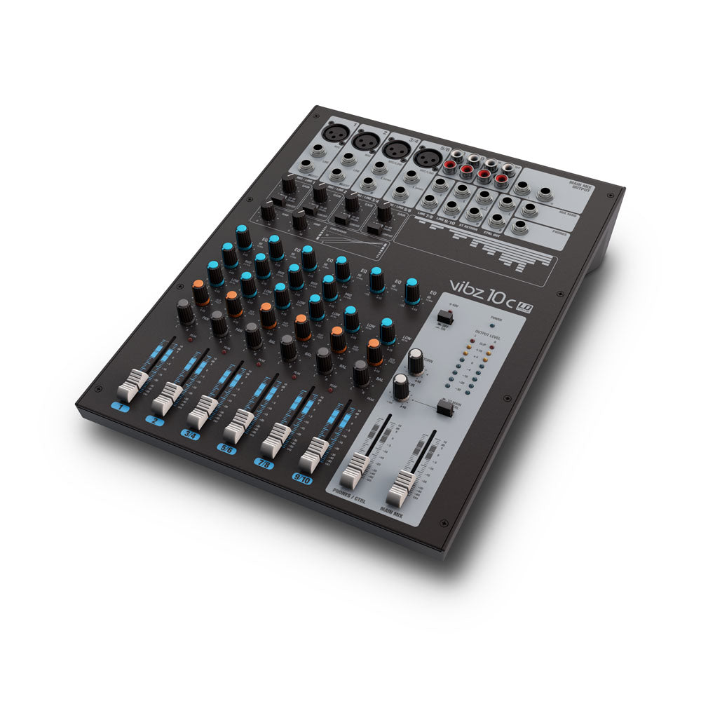 LD Systems VIBZ 10 C – Console de mixage 10 canaux avec compresseur