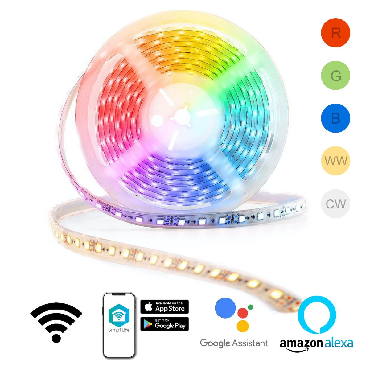 WiFi Smart LED strip (Multicolor, 5m)