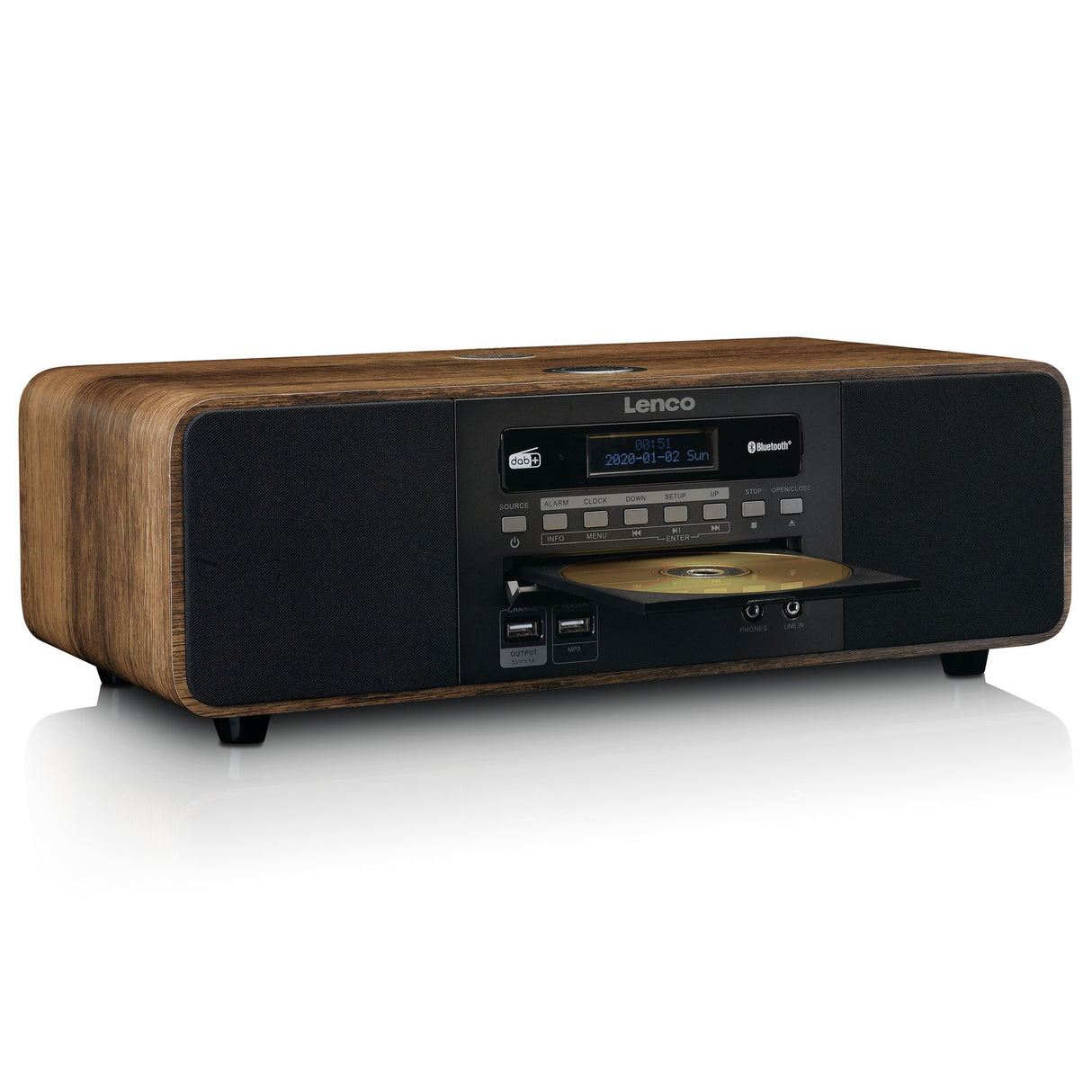 Lenco DAR-051WD DAB+ Radio (Brown)