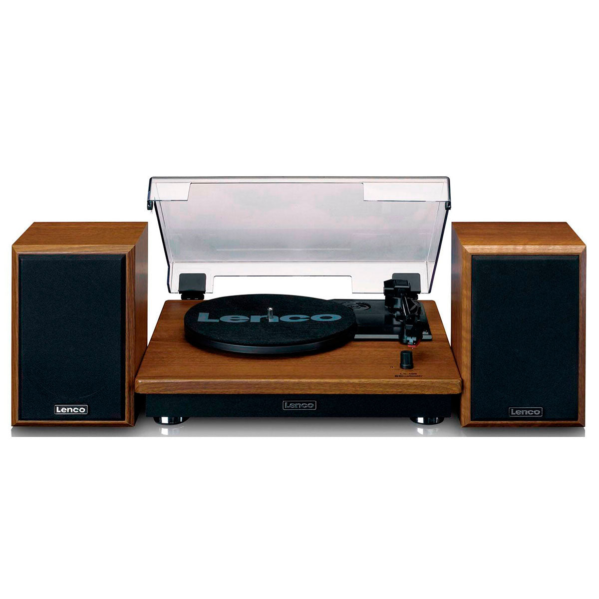 Lenco LS-100 Turntable Bundle with Speakers (Teak)