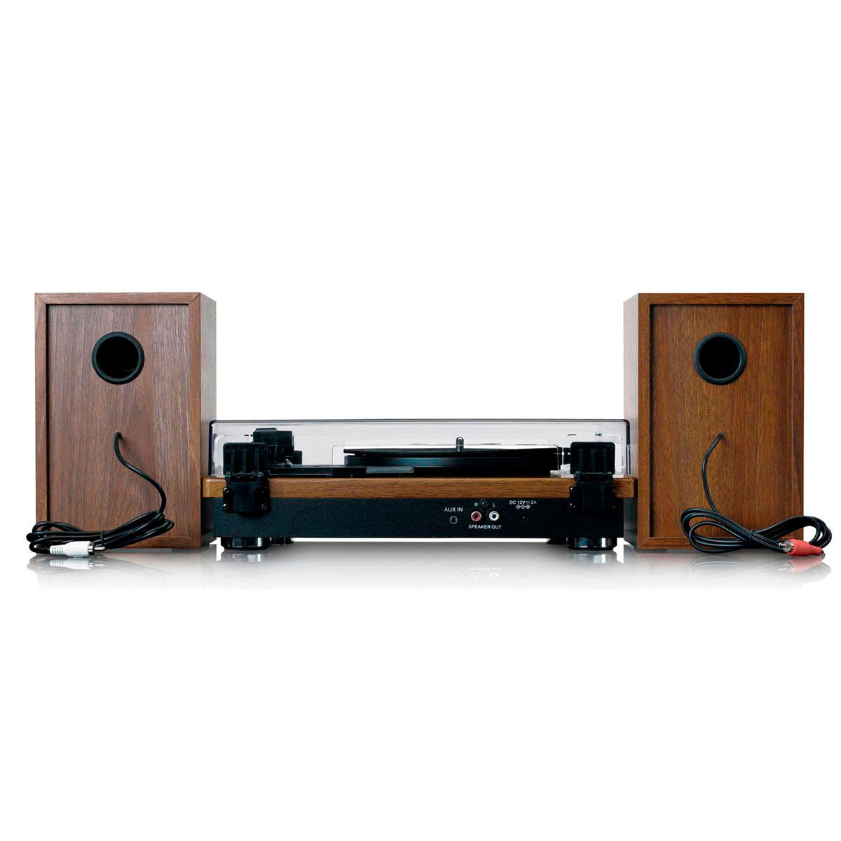 Lenco LS-100 Turntable Bundle with Speakers (Teak)