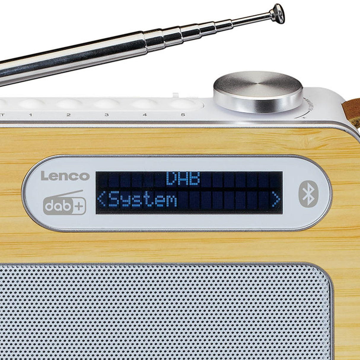 Lenco PDR-040 DAB Radio, Bamboo/White