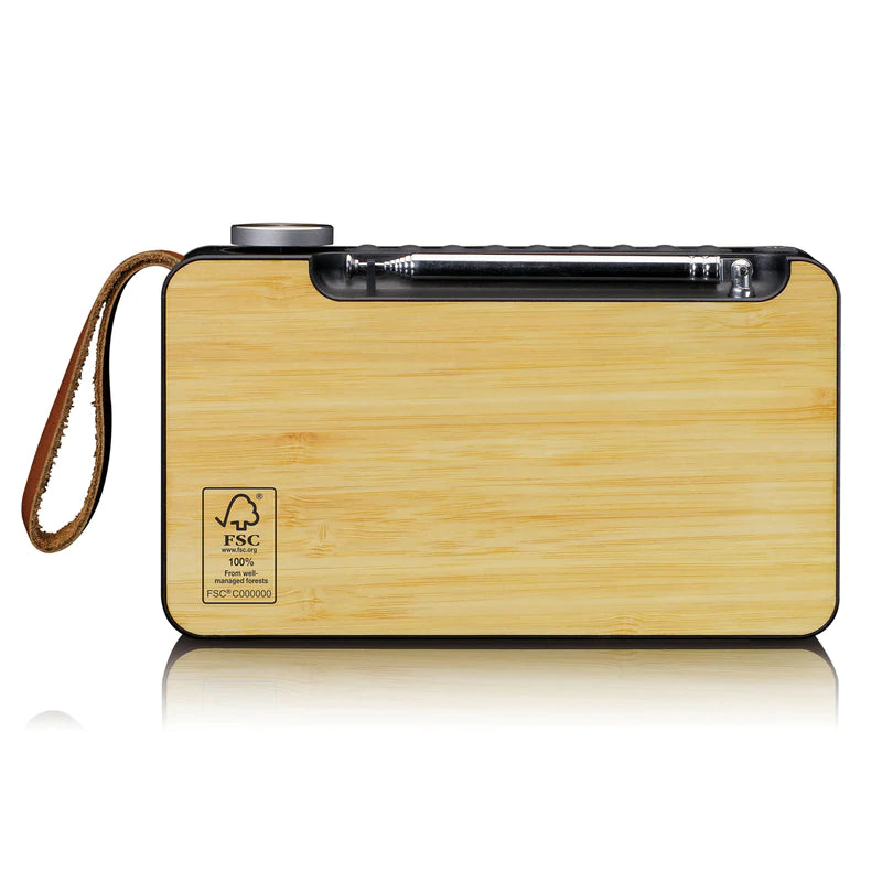 Lenco PDR-040 DAB Radio, Bamboo/Black