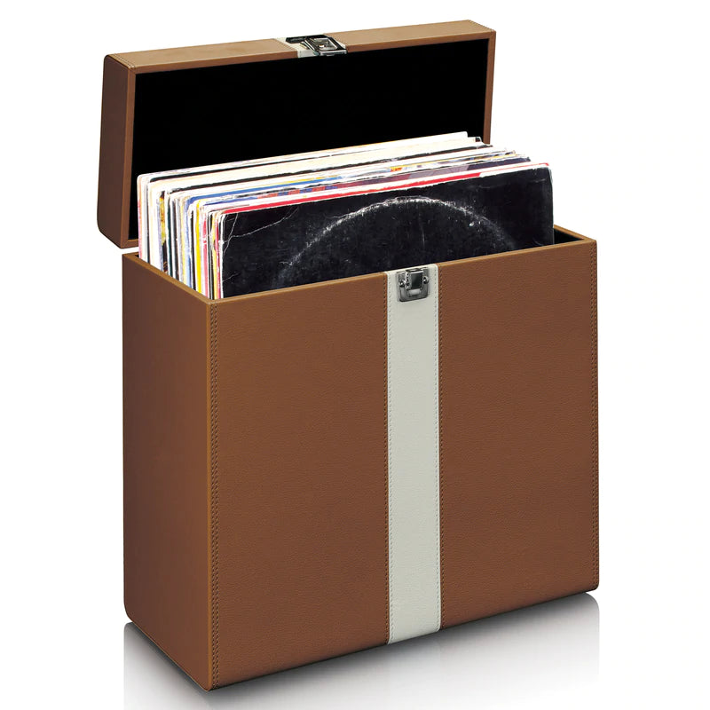 Lenco TTA-301BNWH Case for 12" Vinyl (Brown)