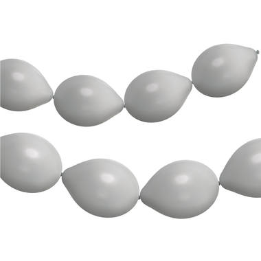 Link Balloons for Garlands Pattern Dust Silver (33cm - 8 Pcs)