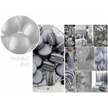 Link Balloons for Garlands Pattern Dust Silver (33cm - 8 Pcs)