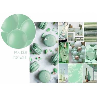 Link Balloons for Guirlander Powder Pistachio Mat. (33cm - 8 pcs)