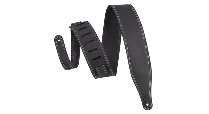 Levys M17BDS sangle de guitare 2 1/2", black pull up top