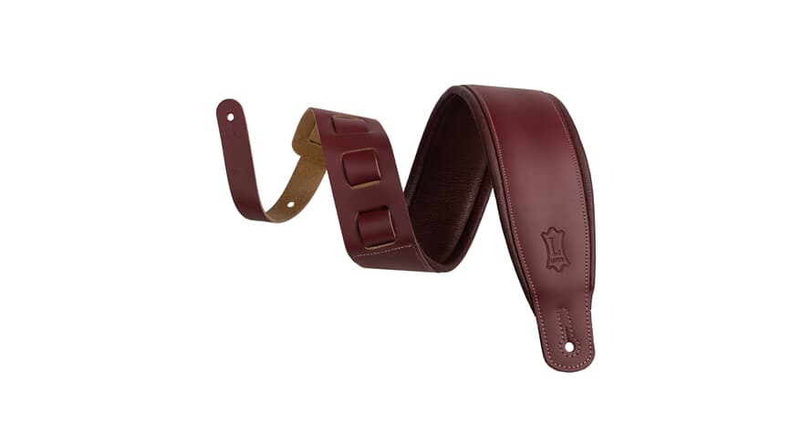 Courroie de guitare Levys M26PD, bordeaux