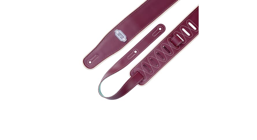 Levys M26VCP sangle de guitare 2 3/4", bordeaux et vert d'eau