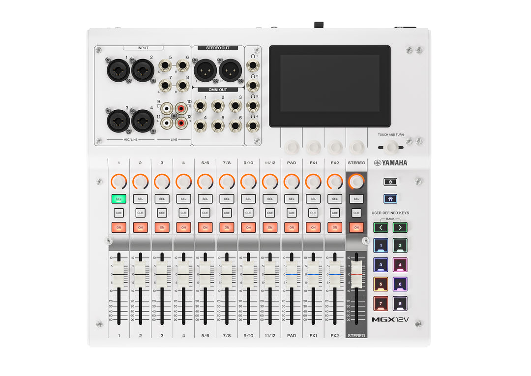 Yamaha MGX12V Console de mixage numérique (Blanc) - Version vidéo