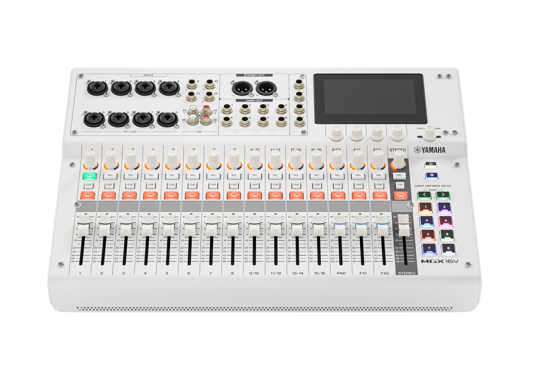 Yamaha MGX16V Console de mixage numérique (Blanc) - Version vidéo