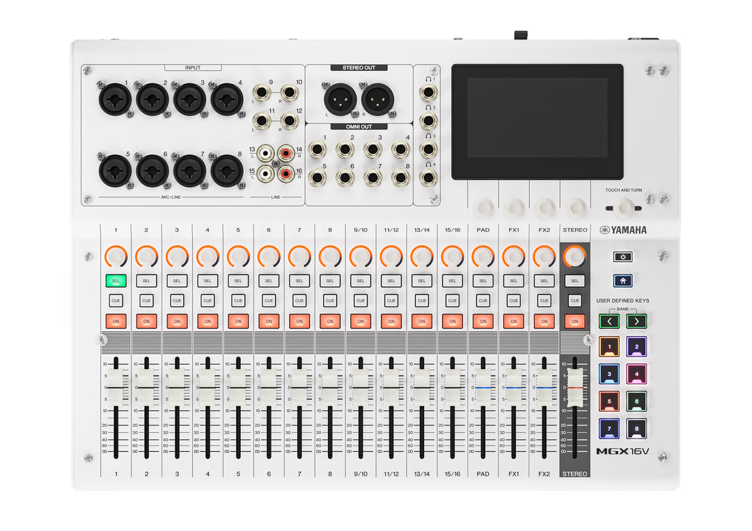 Yamaha MGX16V Console de mixage numérique (Blanc) - Version vidéo