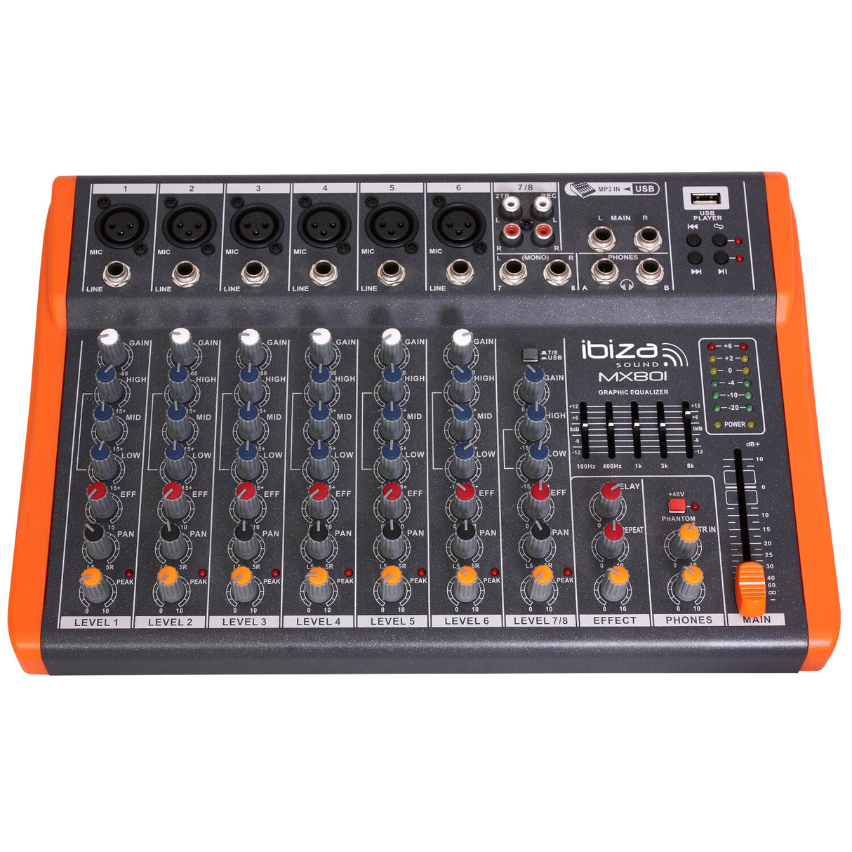 Ibiza MX801 8-Channel Mixer