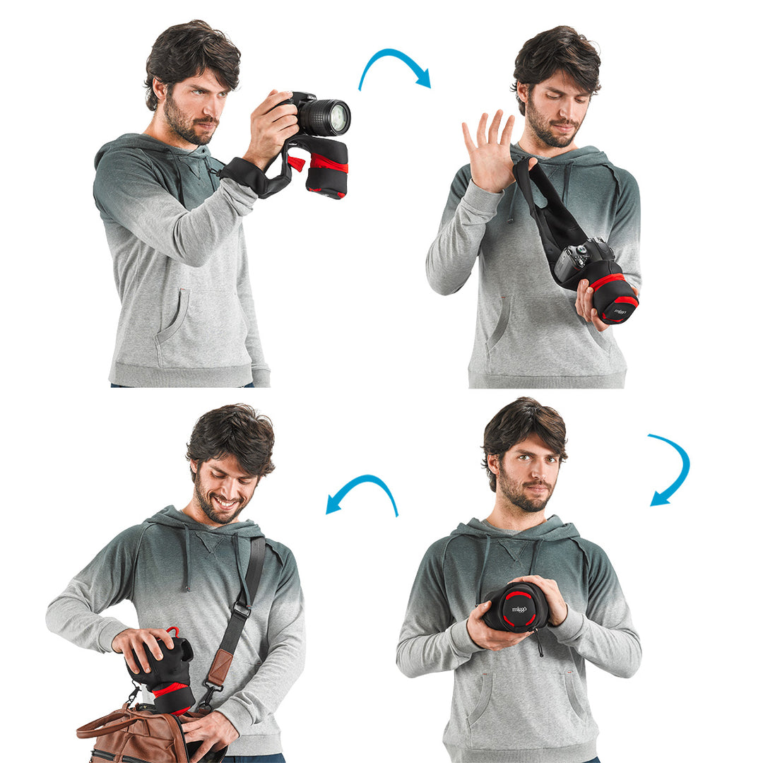 MyMiggo Padded Camera Grip and Wrap for Bridge / Superzoom