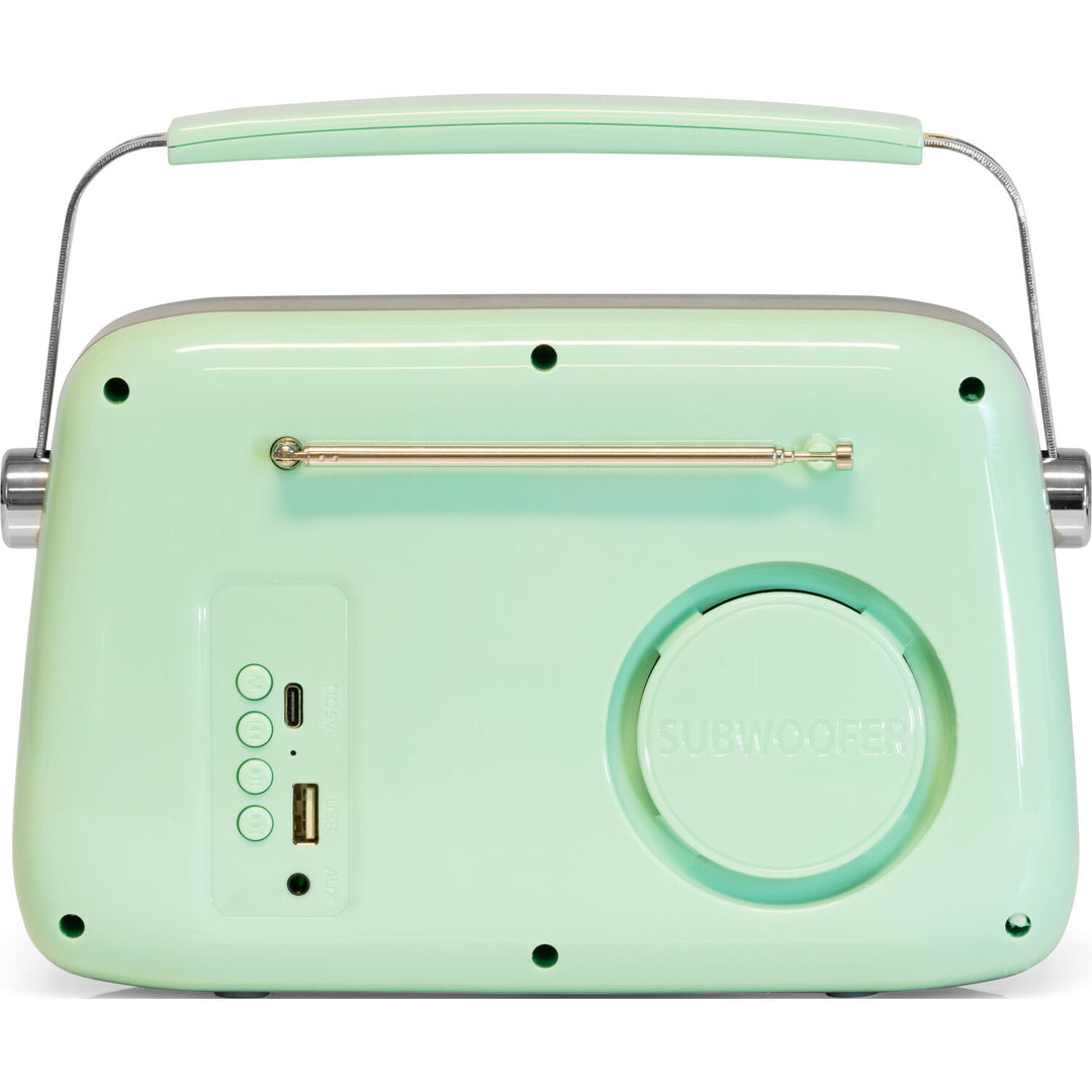 Madison Radio Rétro avec Bluetooth et FM (Menthe)
