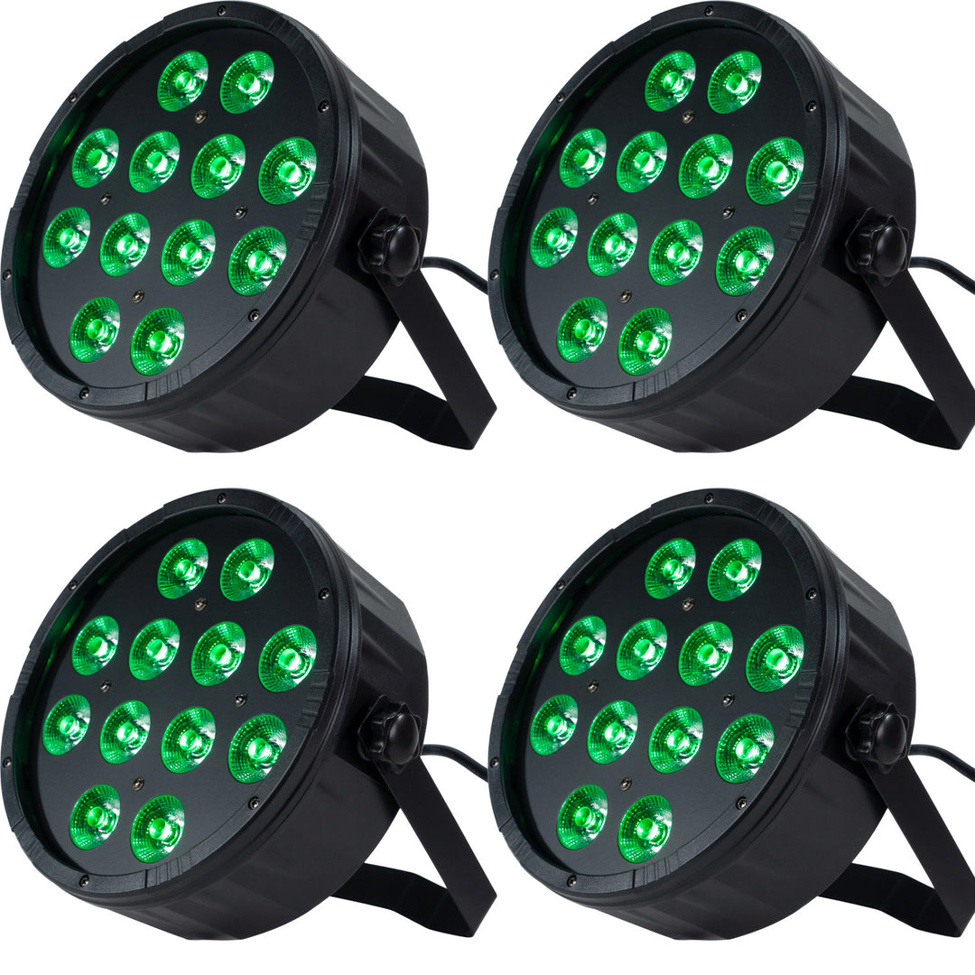 Projecteur PAR Marconi Polaris 12x12W RGBW Pack de 4