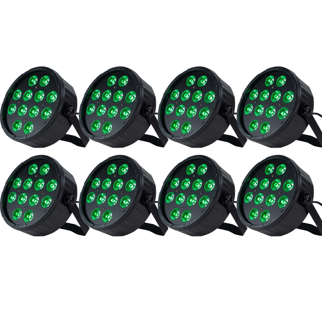 Projecteur PAR Marconi Polaris 12x12W RGBW Pack de 8