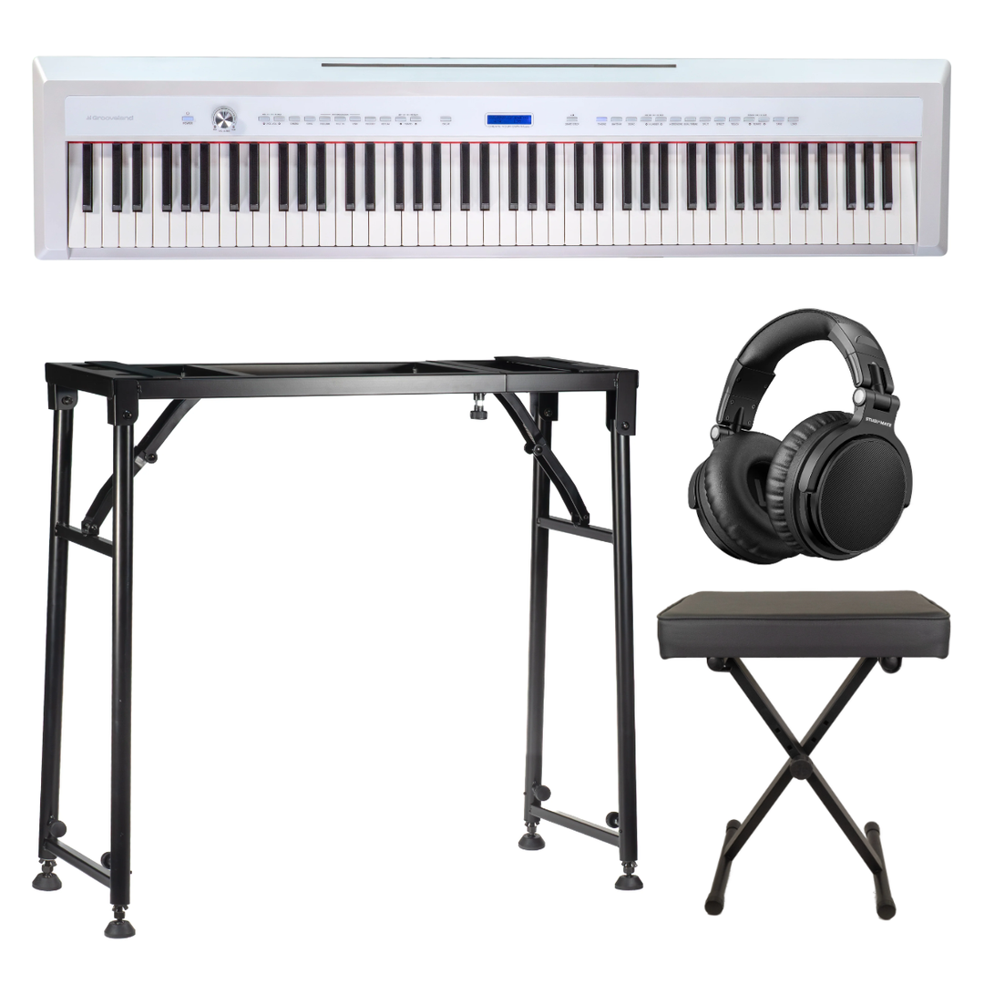 Grooveland P22 Piano électrique Pack de démarrage (Blanc)