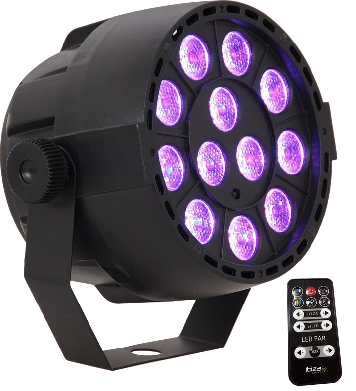 LED Spot Multicolor avec télécommande (12x3W)